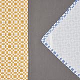 Penguin Home Set of 3 Recycled Cotton Tea Towels Grey Ochre Blue 50x70cm view 8