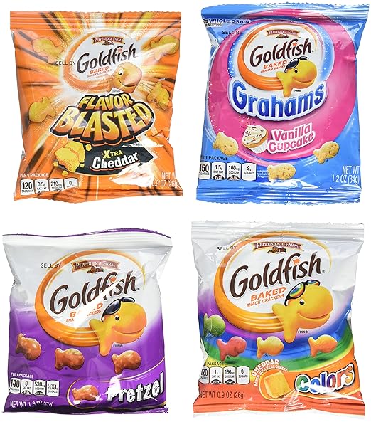 Pepperidge Farm Goldfish Crackers, Variety Pack, 45 ct