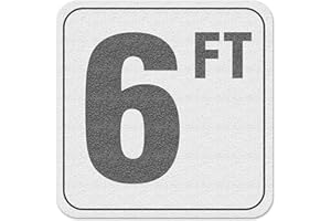 Aquatic Custom Tile, 6FT Pool Depth Markers, 6x6 Inches Vinyl Pool Stickers, Swimming Pool Number Markers, Pool Safety Signage, Adhesive Pool Depth Markers Stickers for Decks, MADE IN USA - (1 Pack)