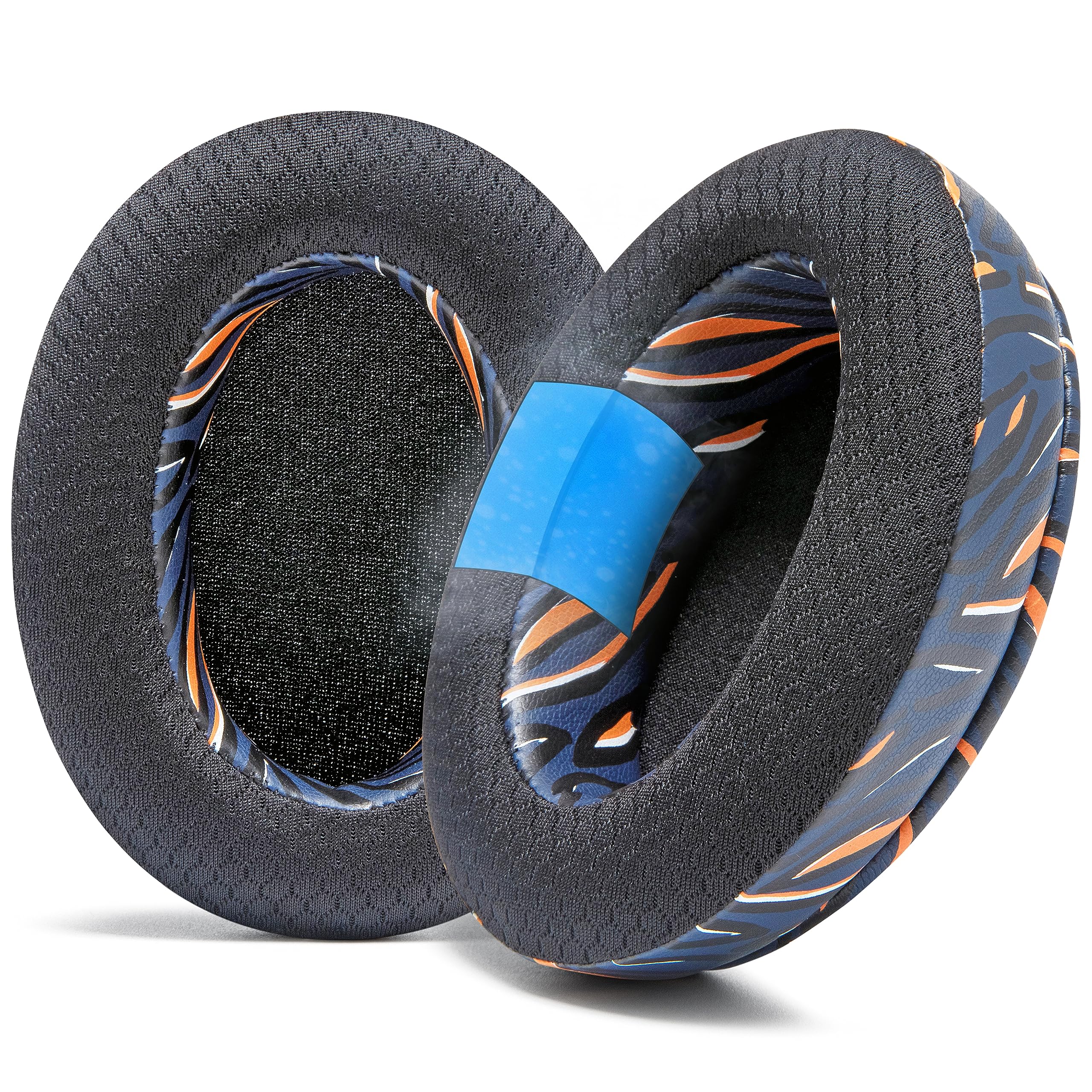 WC Freeze for Arctis Nova - Hybrid Fabric Cooling Gel Replacement Earpads for Arctis Nova Pro Wired, Nova 7, 5, 4, 3, 1 - Made by Wicked Cushions (Does Not Fit Nova Pro Wireless) | Navy Tiger โ image 1