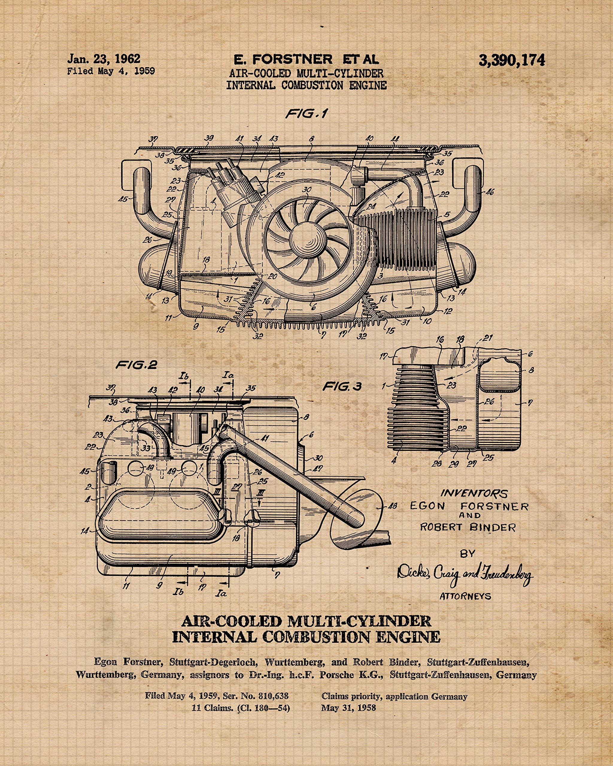 Mua Vintage Engine Parts Patent Prints, 4 (8x10) Unframed Photos, Wall ...