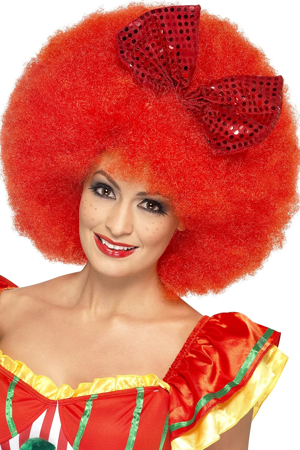 Smiffy's Mega Afro Clown Wig With Bow