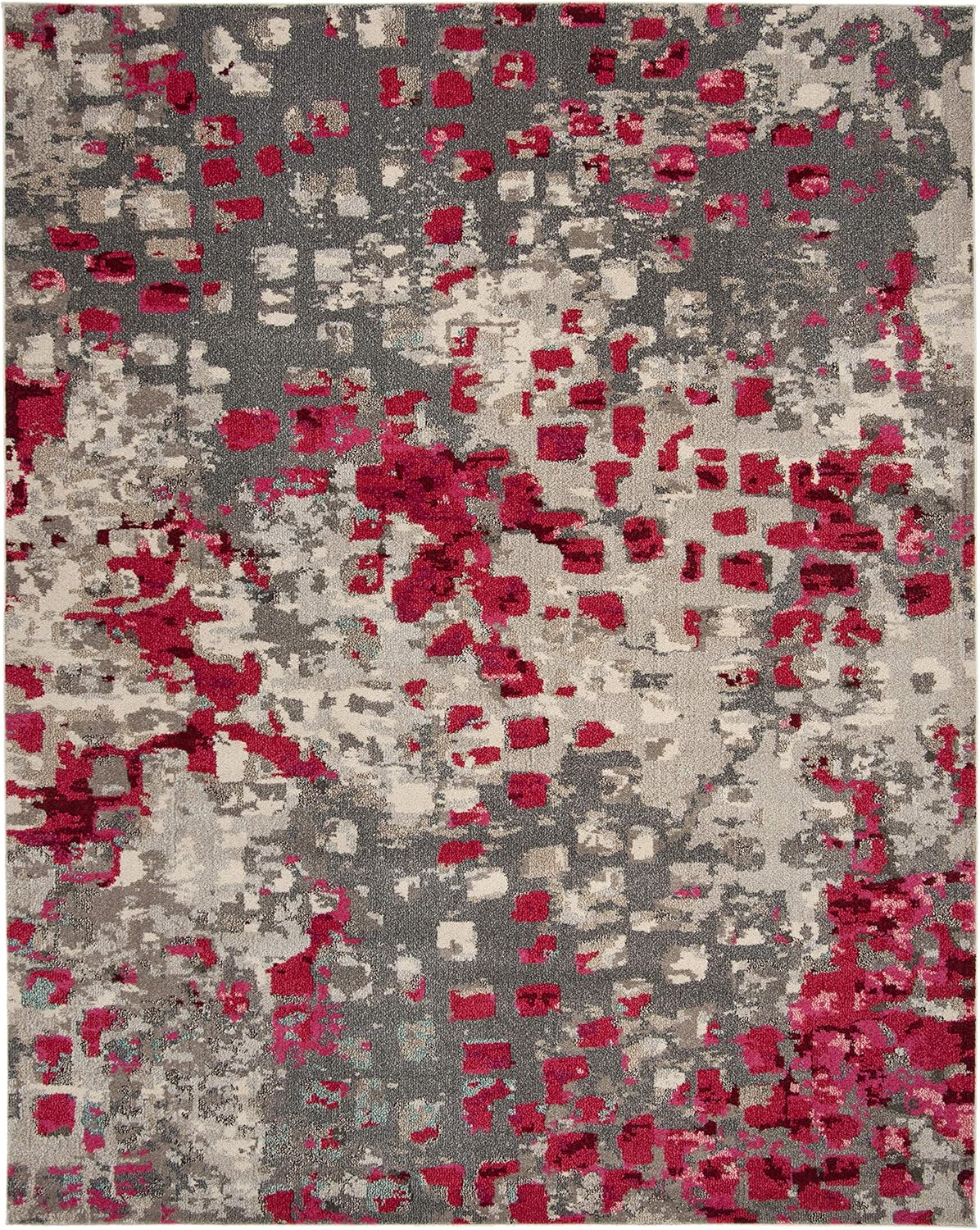 safavieh monaco collection on Amazon Com Safavieh Monaco Collection Mnc225r Boho Chic Abstract Watercolor Non Shedding Stain Resistant Living Room Bedroom Area Rug 8 X 10 Grey Fuchsia Furniture Decor
