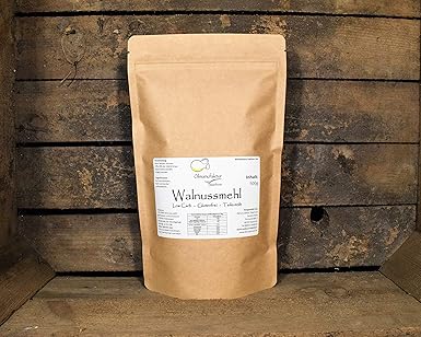 Walnussmehl teilentölt-glutenfrei-vegan-low carb-Walnuss-Mehl - Inhalt 500g