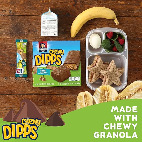 QUAKER CHEWY GRANOLA BAR DIPPS PEANUT BUTTER, 1.05 OZ, 6 CT