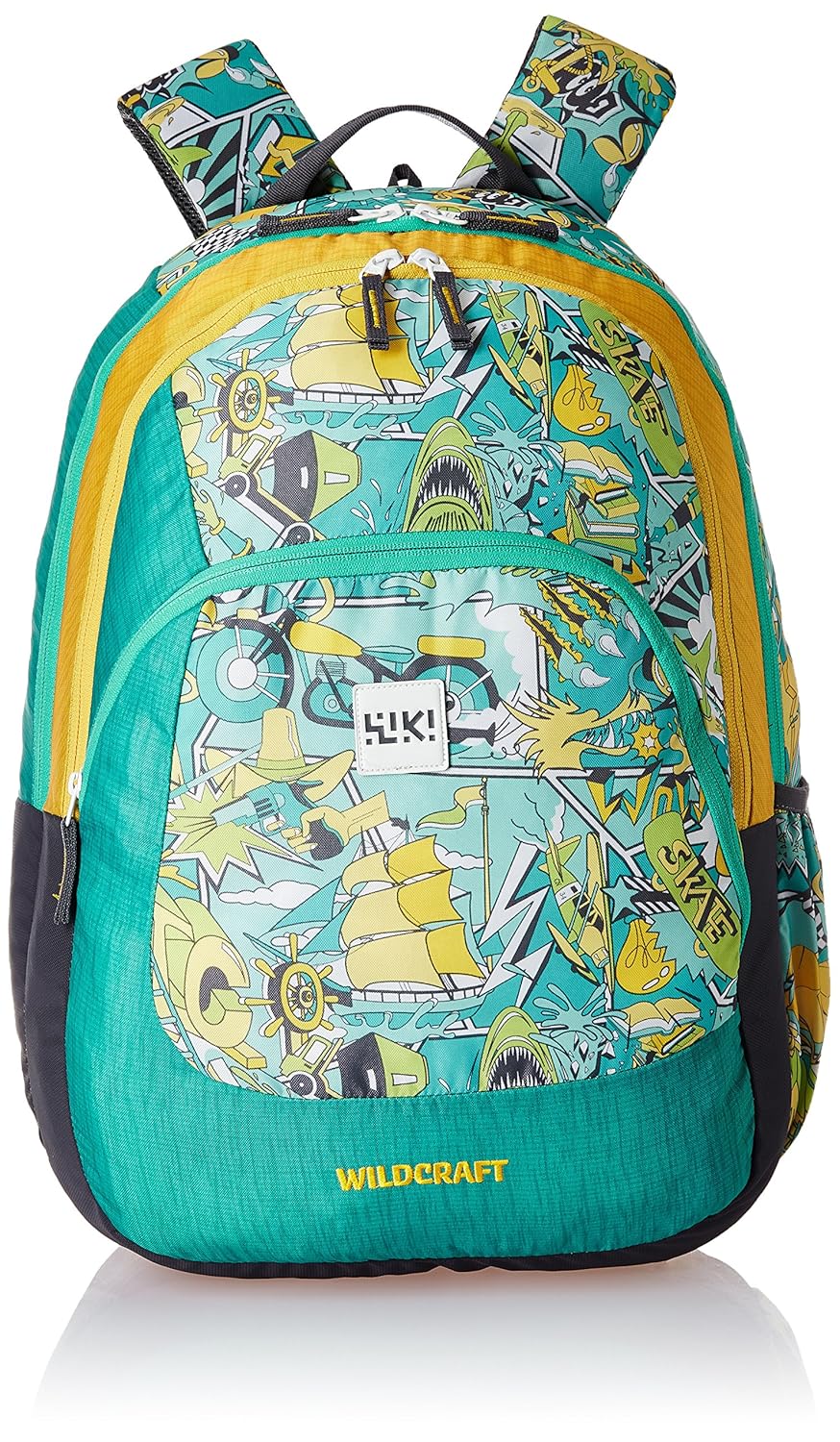 Wildcraft Polyester 31 Ltrs Yellow School Backpack (Wiki 3 Streets 3