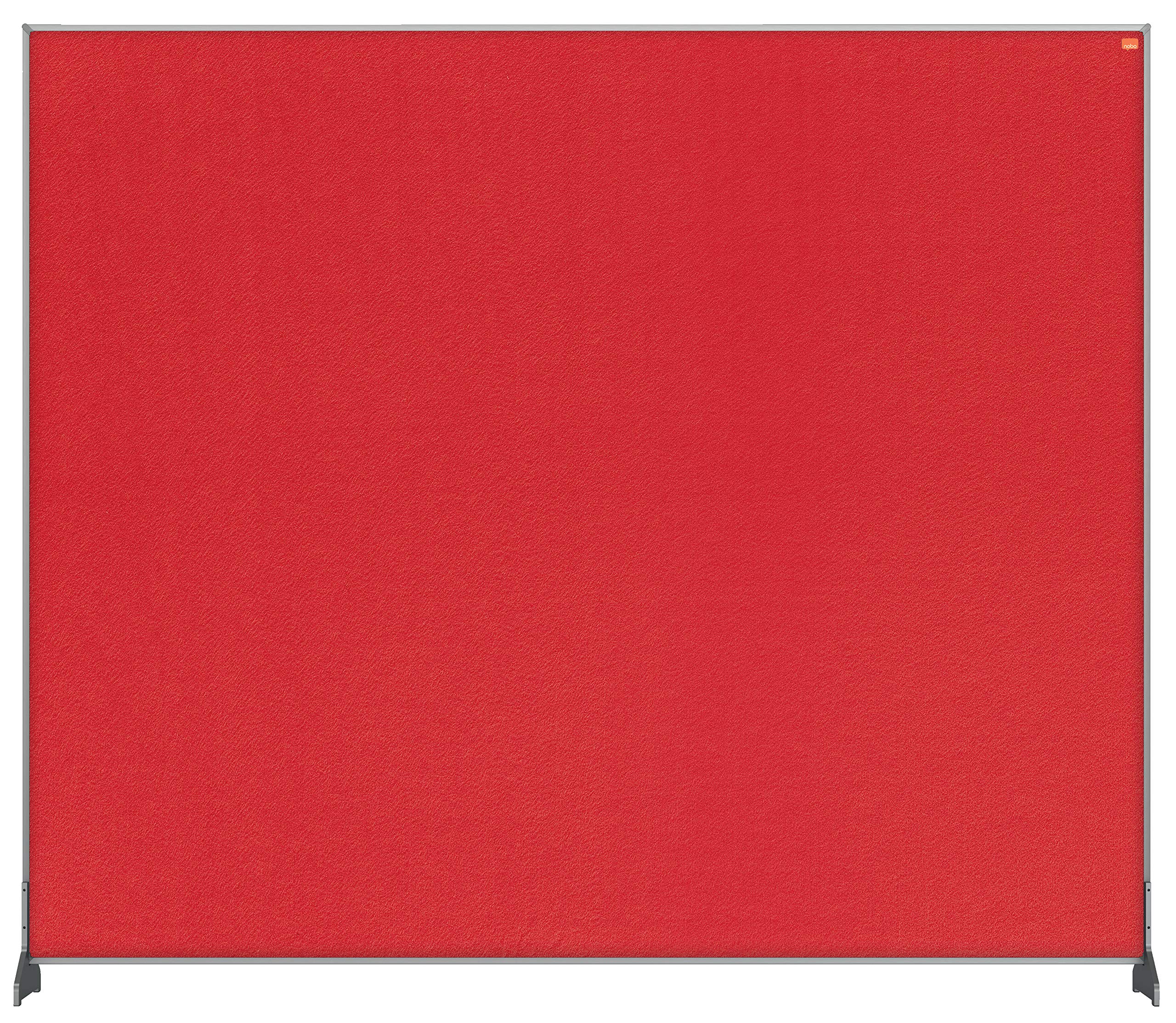 Nobo Impression Pro 1.8 m High Desk Divider, Felt Surface, Red, 1200 x 1000 mm, 1915511