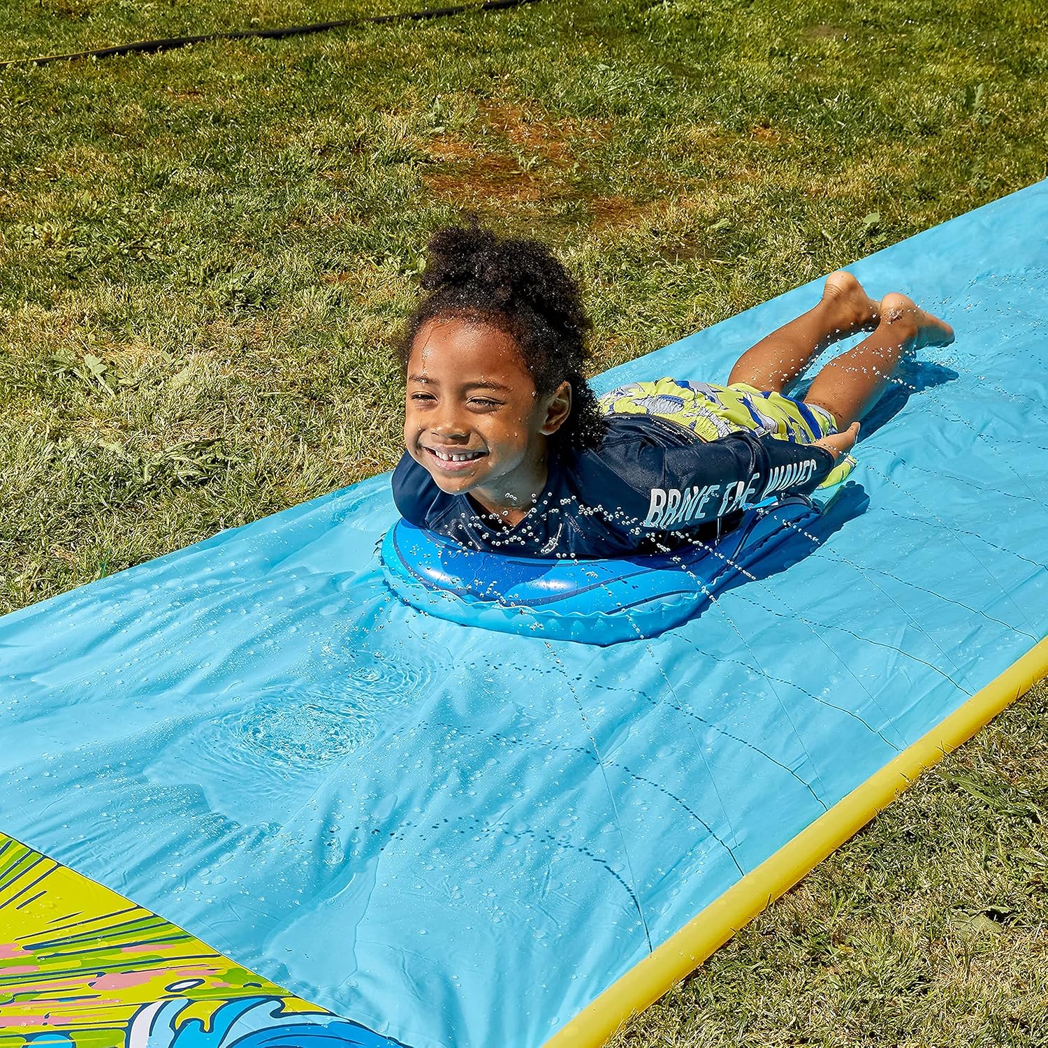 JOYIN 19.2ft x 35.5in Slip and Slide Water Slide with 1 Bodyboard, Summer Toy with Build in Sprinkler for Backyard and Outdoor Water Toys Play: Toys & Games