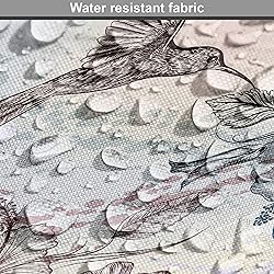 Ambesonne Hummingbird Fabric by The Yard, Birds and