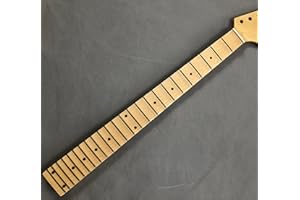NETANCE Big head Full scalloped Guitar Neck Replacement 24 Fret 25.5inch Maple fingerboard Gloss