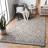 SAFAVIEH Tibetan Collection Area Rug - 5' x 8', Grey, Hand-Knotted Modern Wool, Ideal for High Traffic Areas in Living Room, 