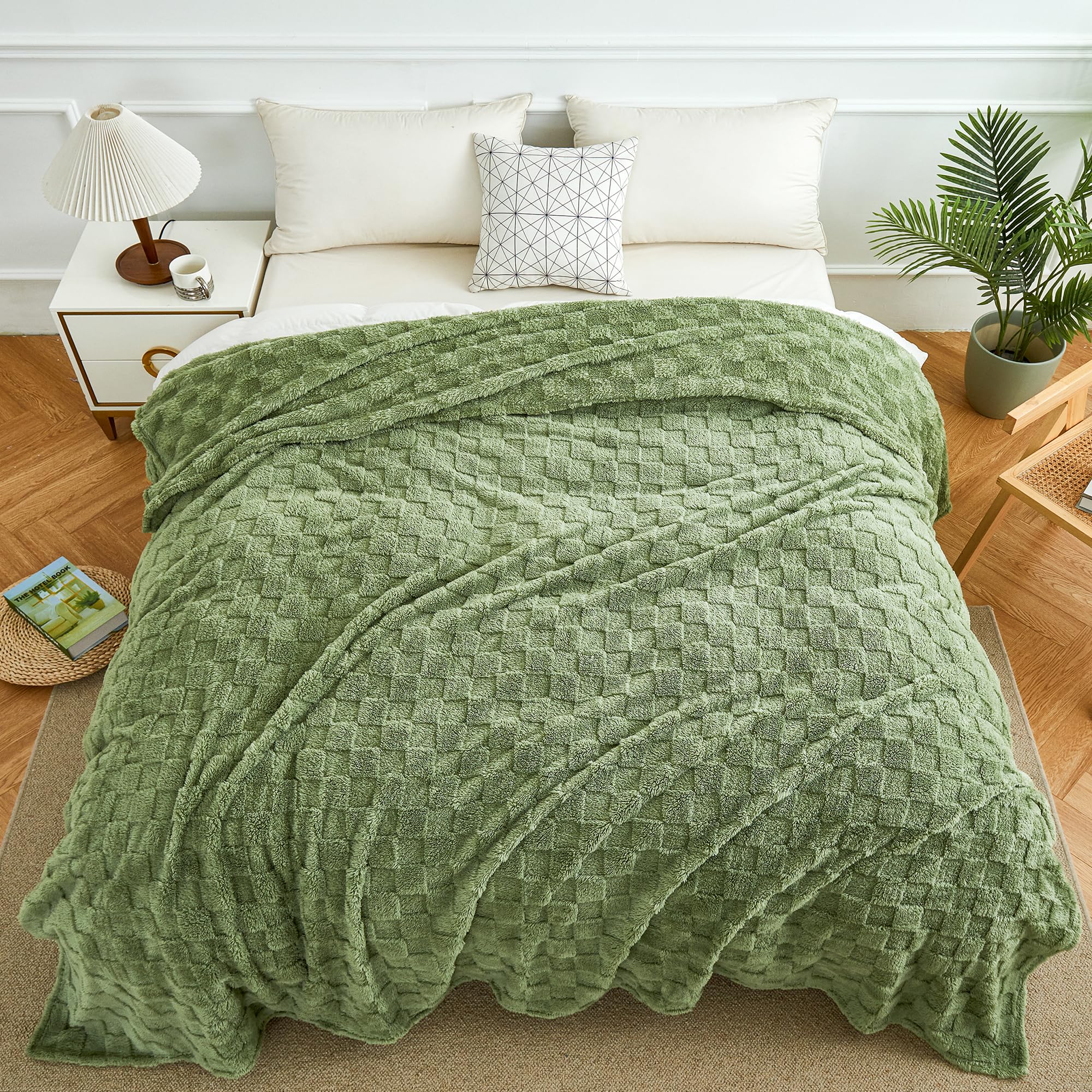 Aganear Fleece Blanket Queen Size - Plush Cozy Soft