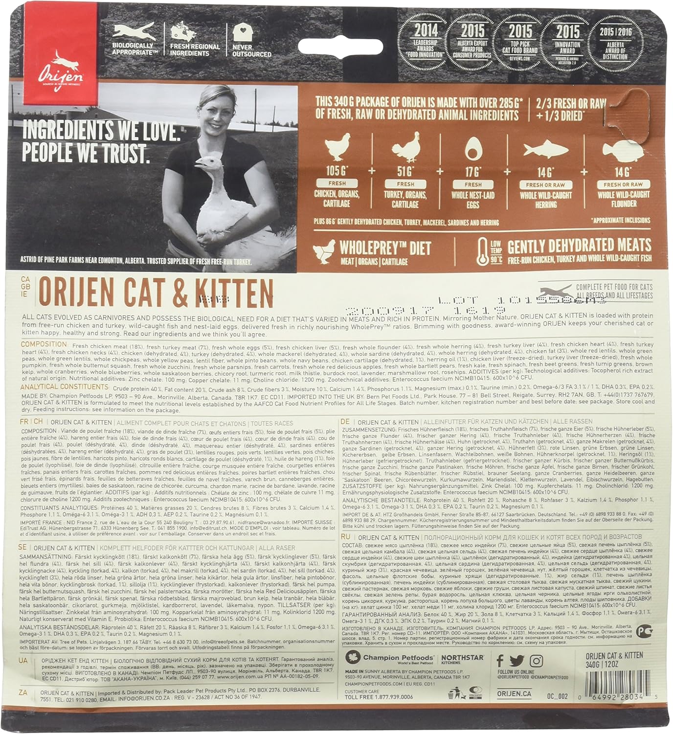 Orijen Cat and Kitten Food, 340 g, red, 340 g (Pack of 1) - Image 3