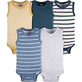 Gerber Baby Boys Multi-Pack Sleeveless Onesies Bodysuit