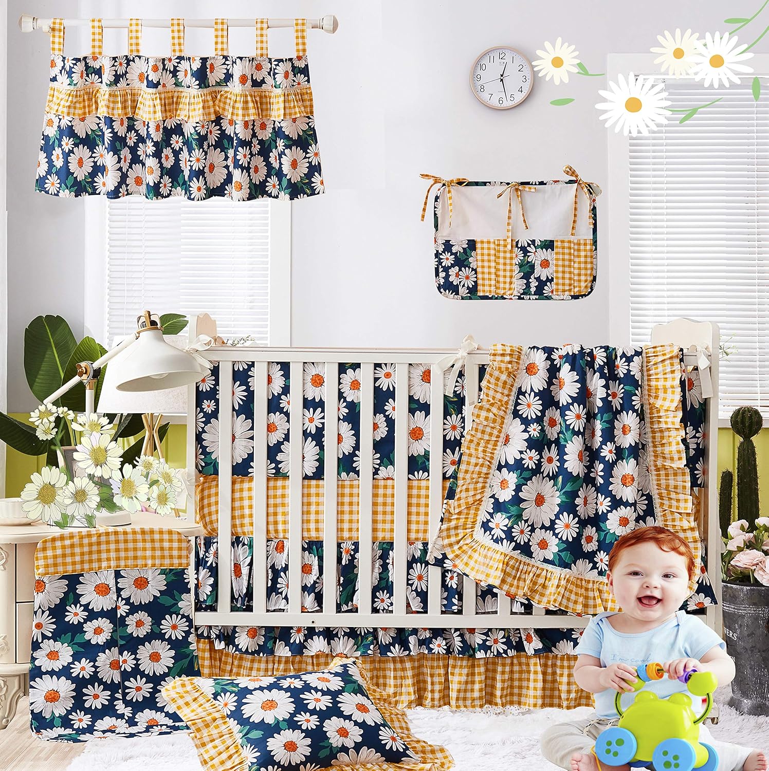 sunflower baby bedding set