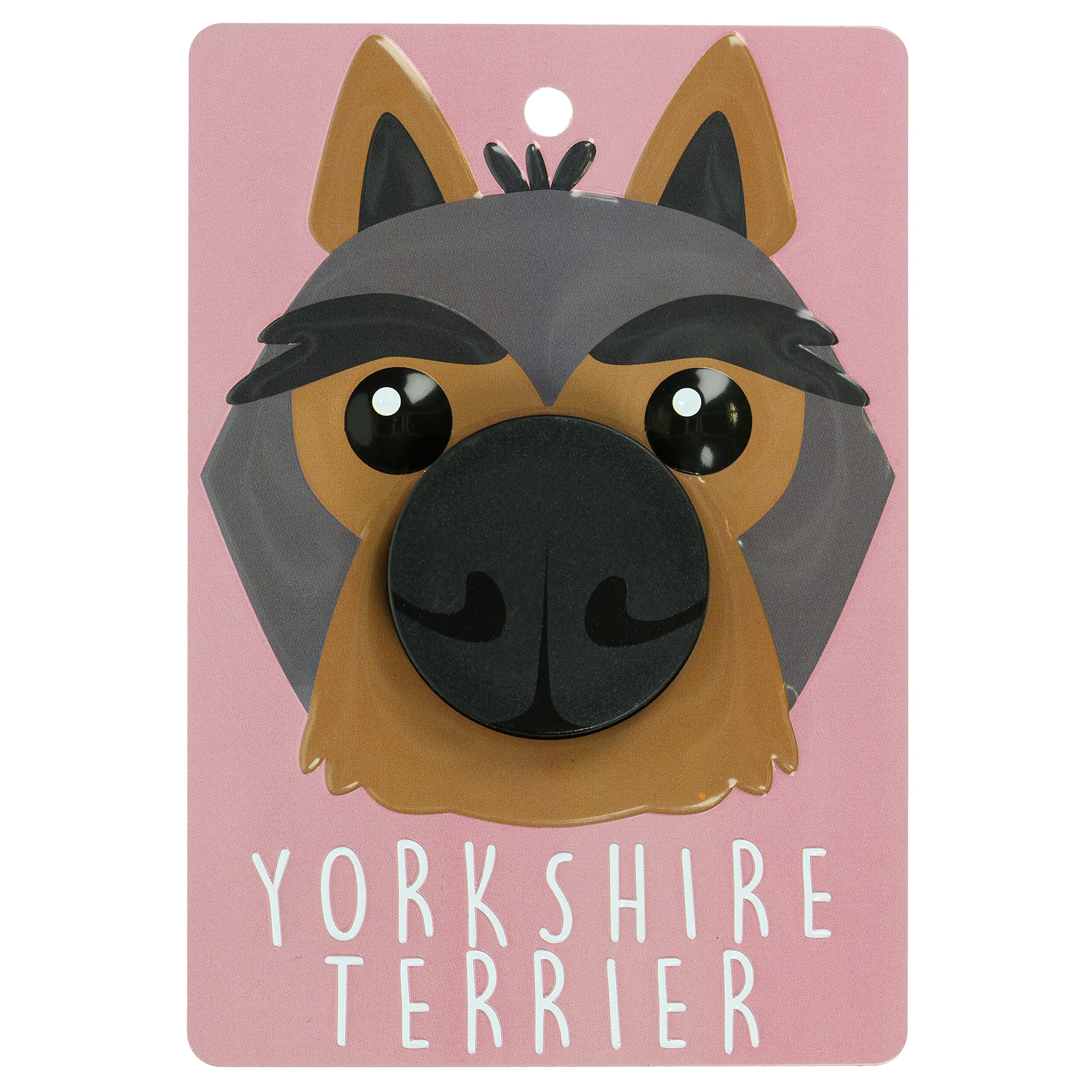 Pooch Pals Yorkshire Terrier Dog Lead Holder Wall Mounted Plaque Pop-Out Hook Hanger