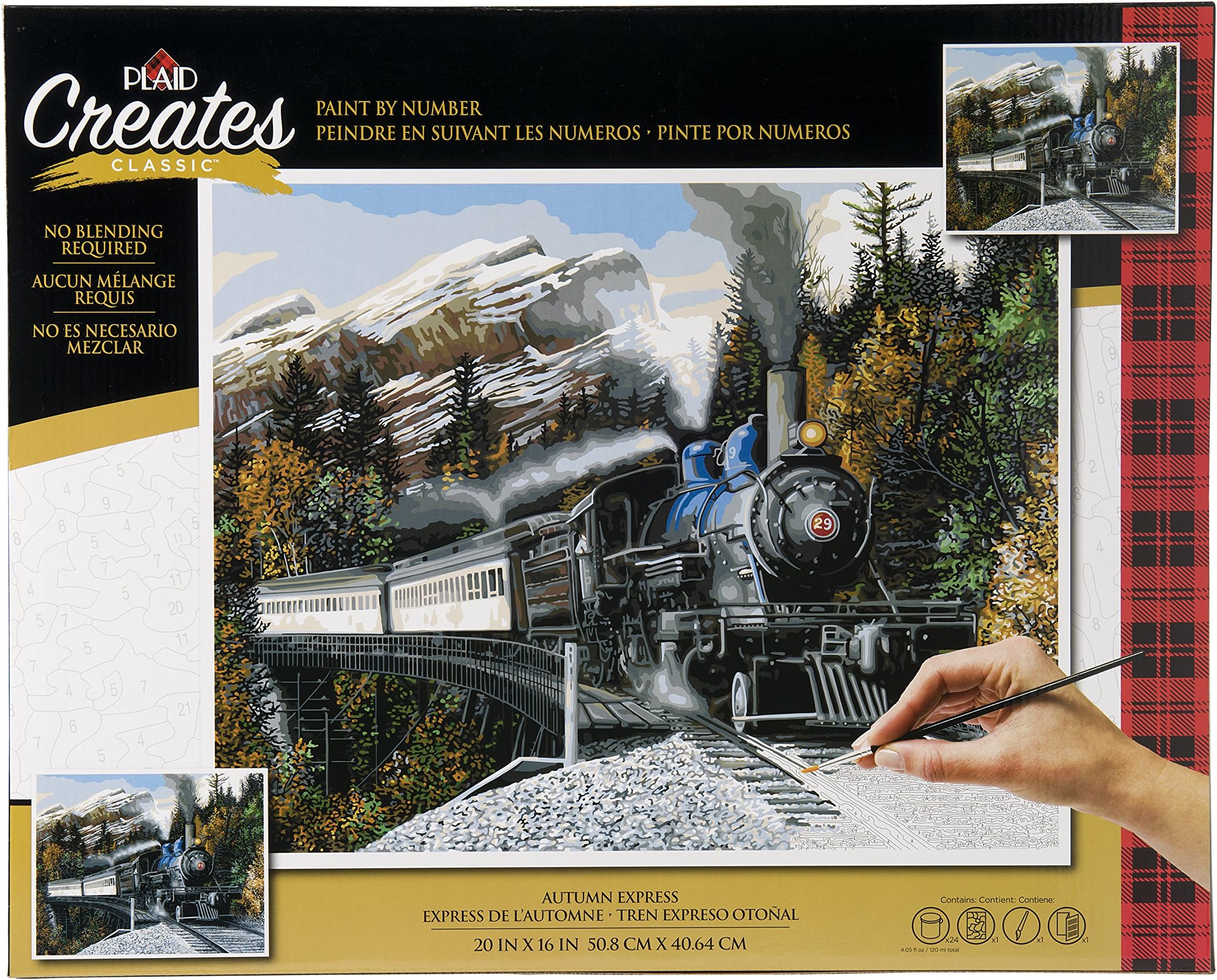 Plaid Creates Paint By Number Kit (16 by 20-inch), Autumn Express
