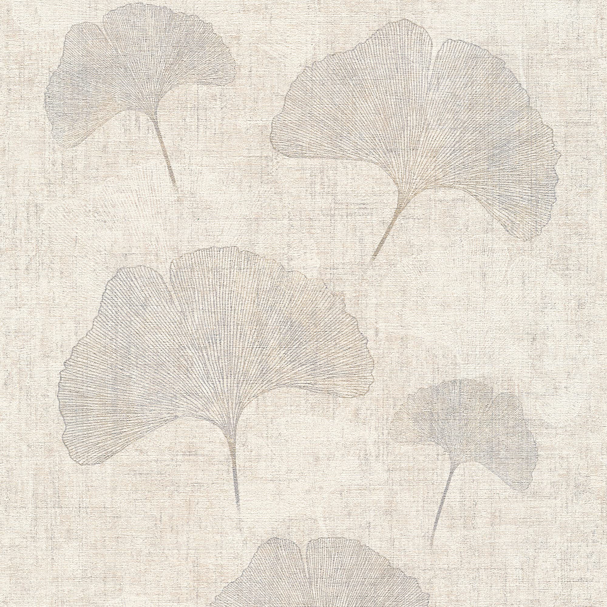 Galerie HV41010 Havana Ginkgo Leaf Motif Wallpaper, Greige, 10.05m x 53cm