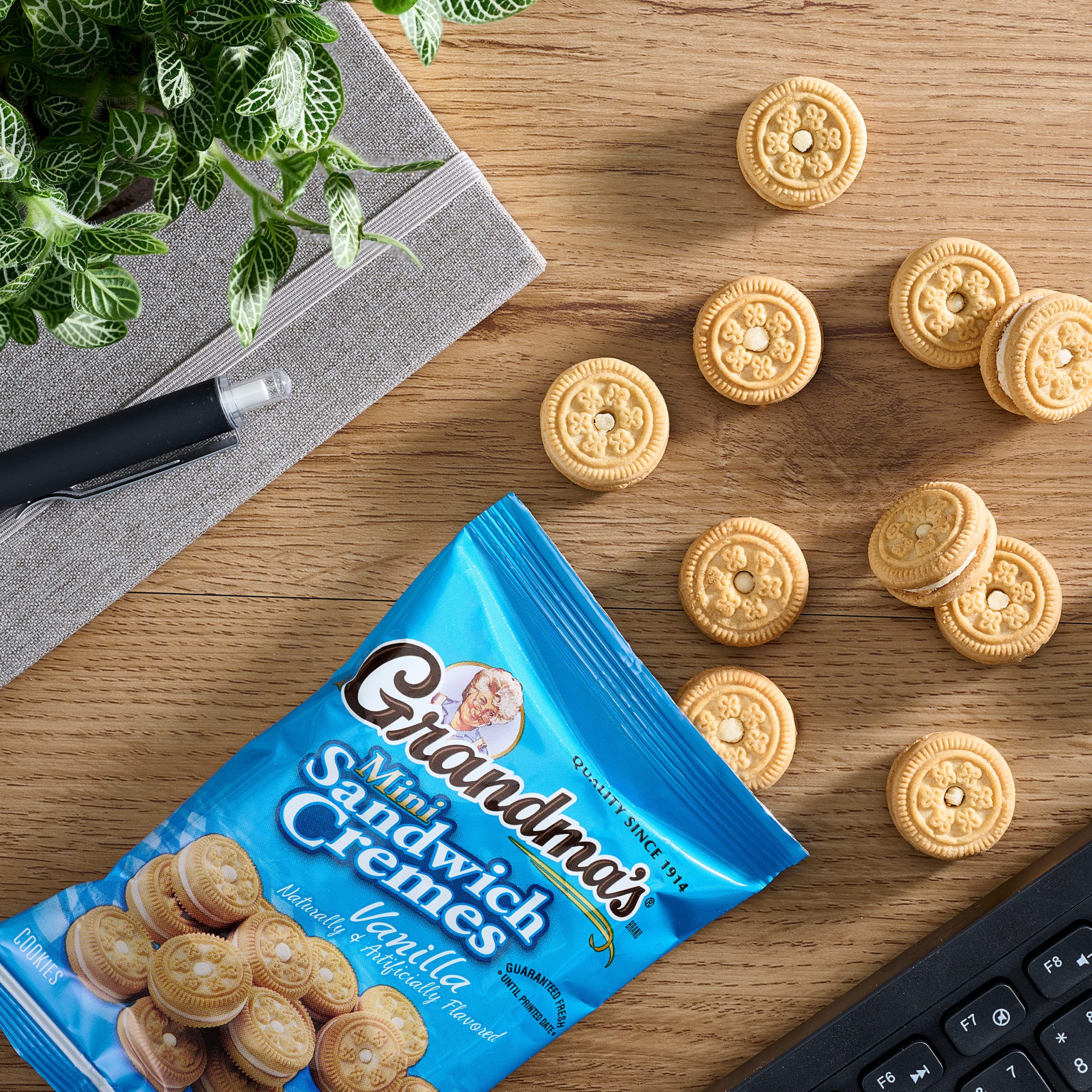 Grandma's Sandwich Cookies, Vanilla Creme Minis, 2.12 Ounce (Pack of 60