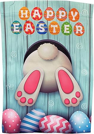 Amazon Com Giftwrap Etc Happy Easter Bunny House Flag 28 X