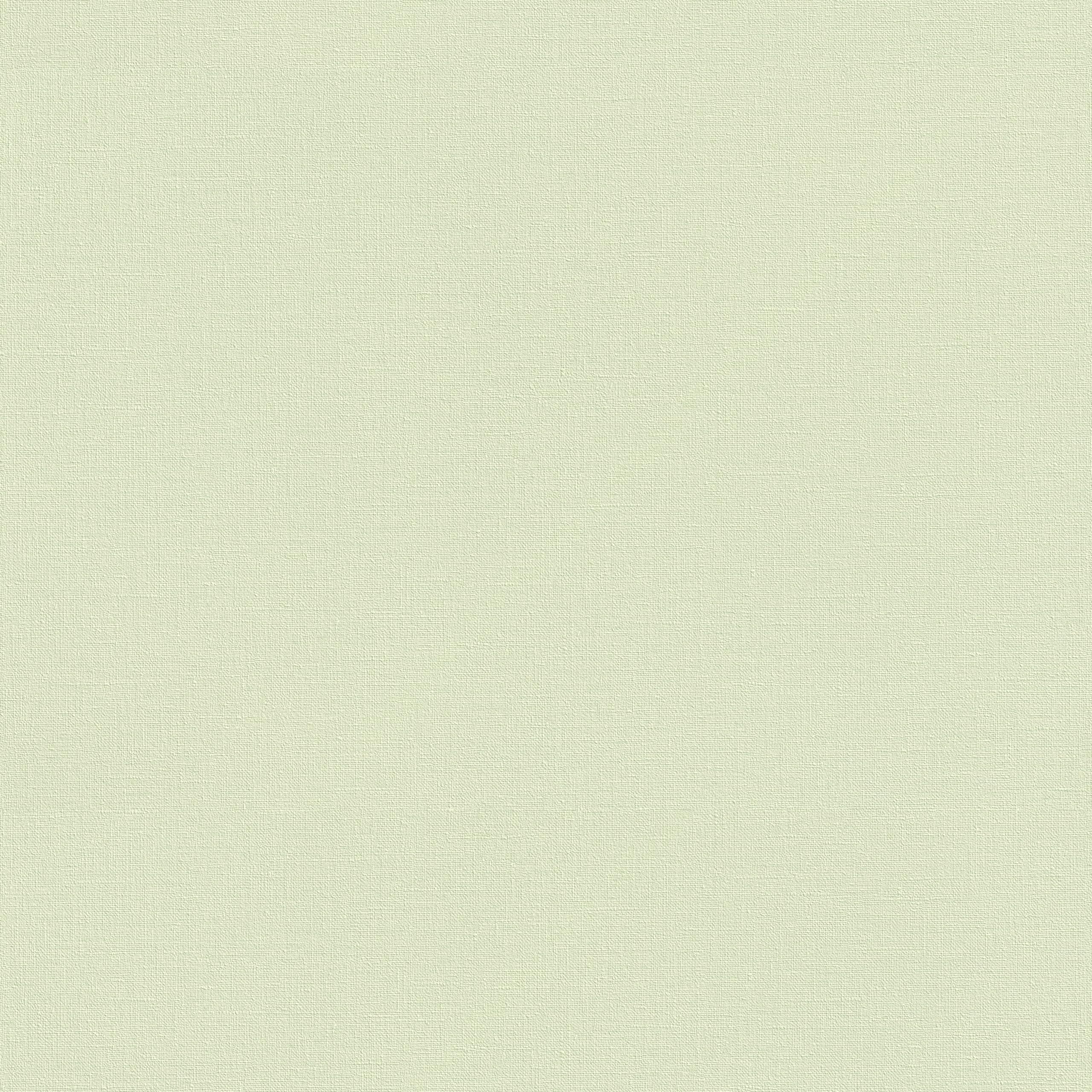 Rasch Wallpaper 447538 Plain Non-Woven Wallpaper in Light Green with Linen Look, Textile Structure from The Country Charme Collection