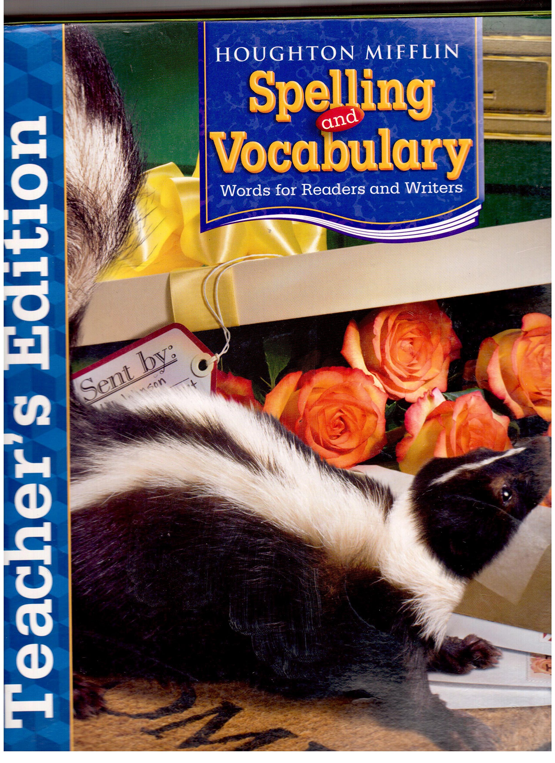 Spelling And Vocabulary Words For Readers And Writers Grade 4 Teacher S Edition Houghton Mifflin 9780618492114 Amazon Com Books