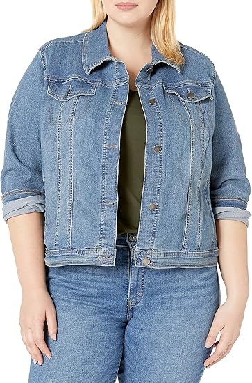womens plus jean jacket