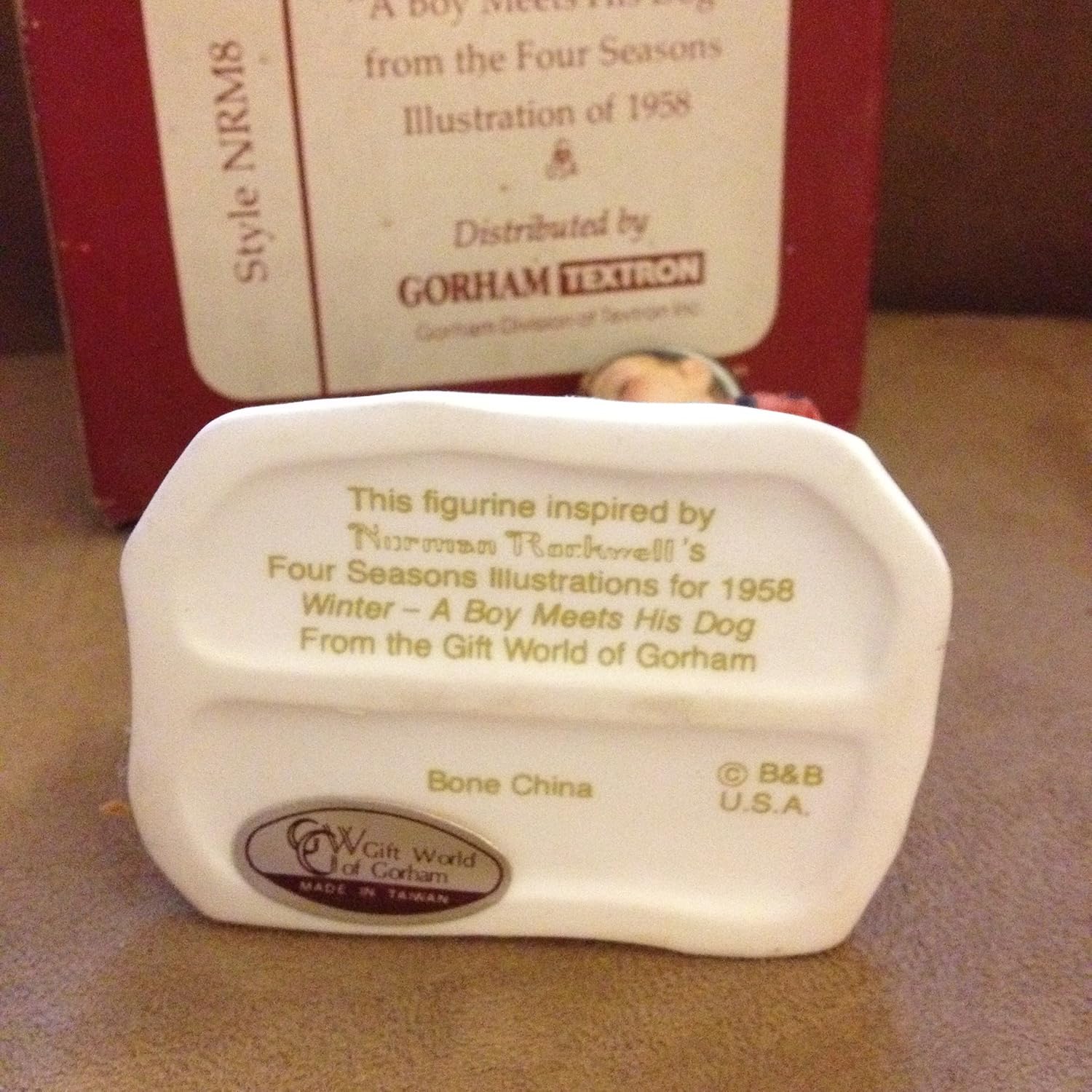 norman rockwell a boy and his dog figurines