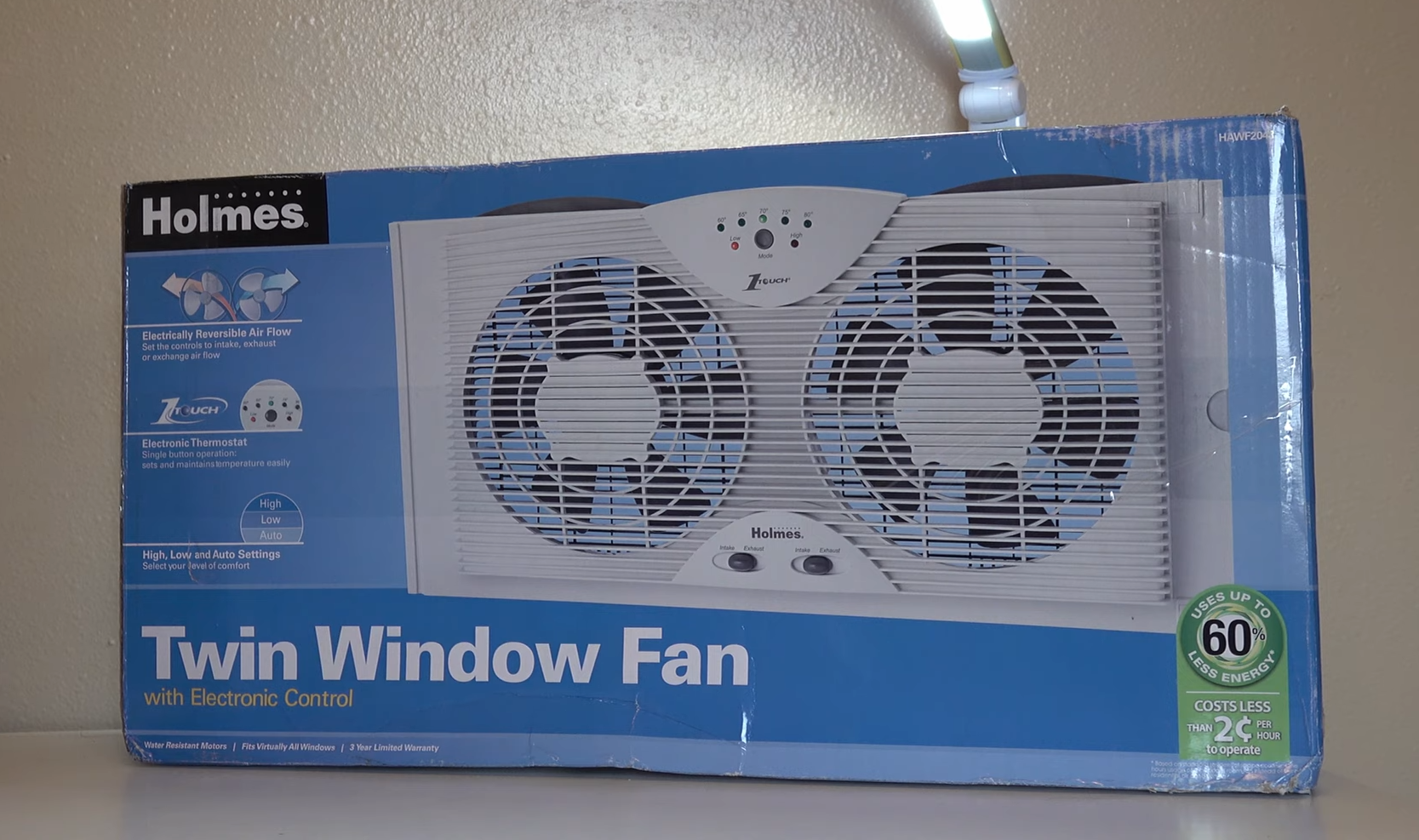 Holmes Dual 8" Blade Twin Window Fan with LED One Touch