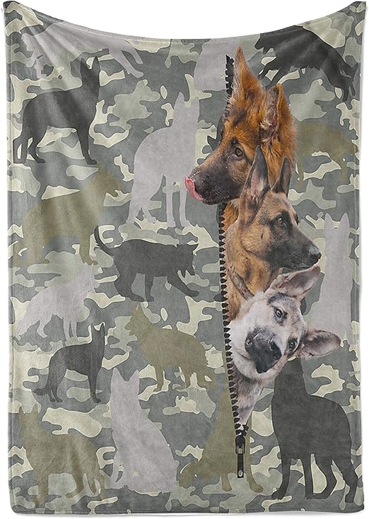 german shepherd fleece blanket