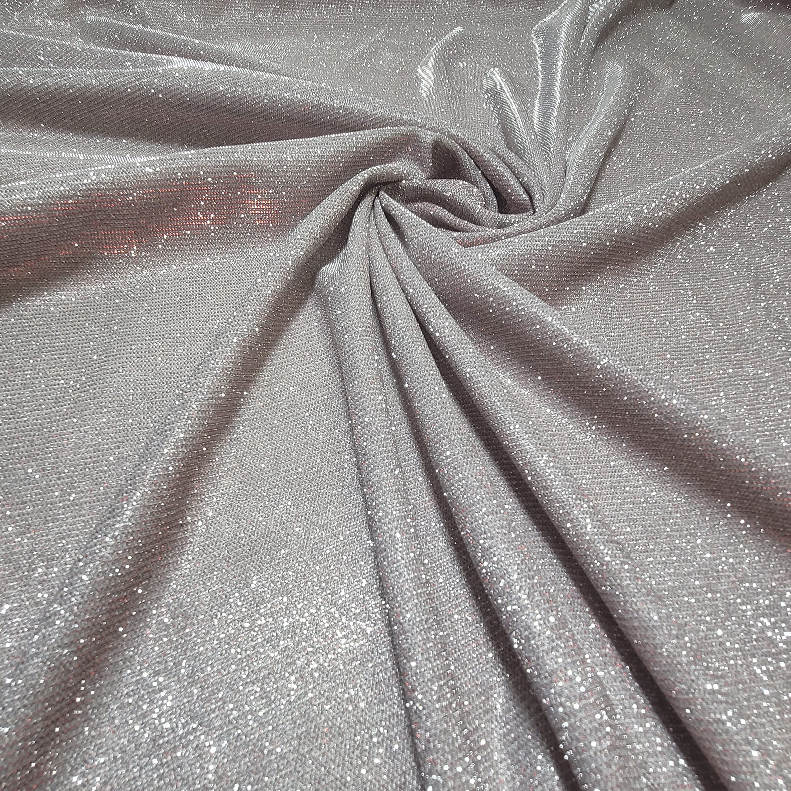 Shimmer Moonlight Glitter Nylon Multi Purpose Stardust Sparkly Shiny Bling Decorations Dress Craft Backdrop Decor Fabric Material 58" - 150cm Wide Sold As 1 Meter Pre - Cut Lengths (White Red)