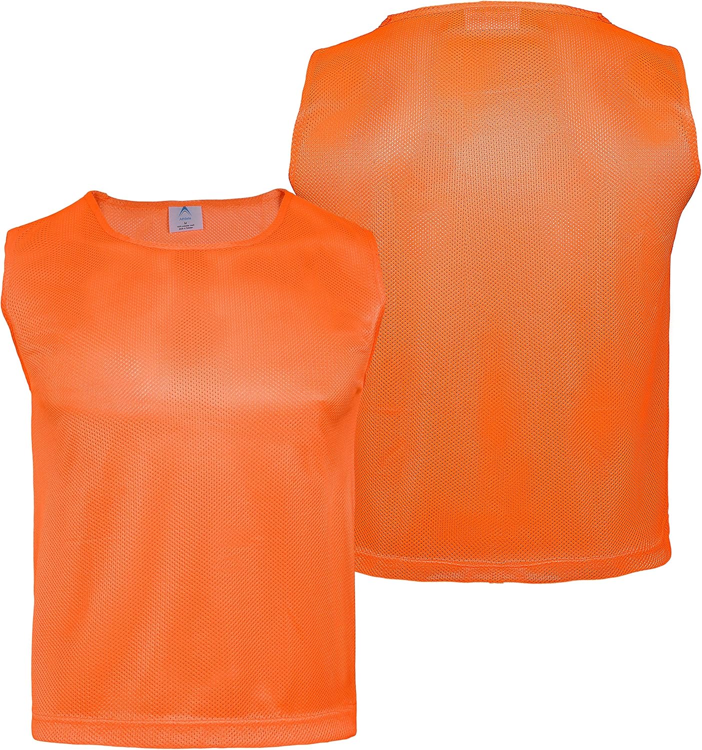 Athllete DURAMESH Set of 12 - Scrimmage Vest/Pinnies/Team Practice Jerseys with Free Carry Bag. Sizes for Children Youth Adult and Adult XL : Sports & Outdoors