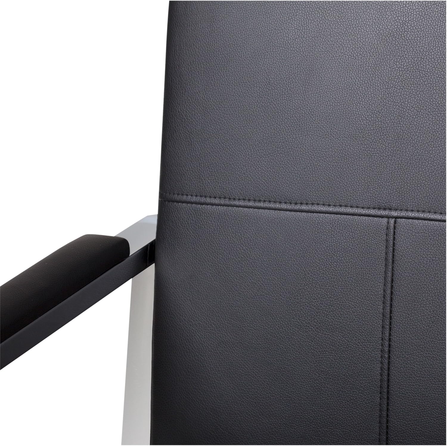 Studio Designs Home, Black, Modern Atlas Accent Chair for Living Room Bedroom, Bonded Leather,: Furniture & Decor