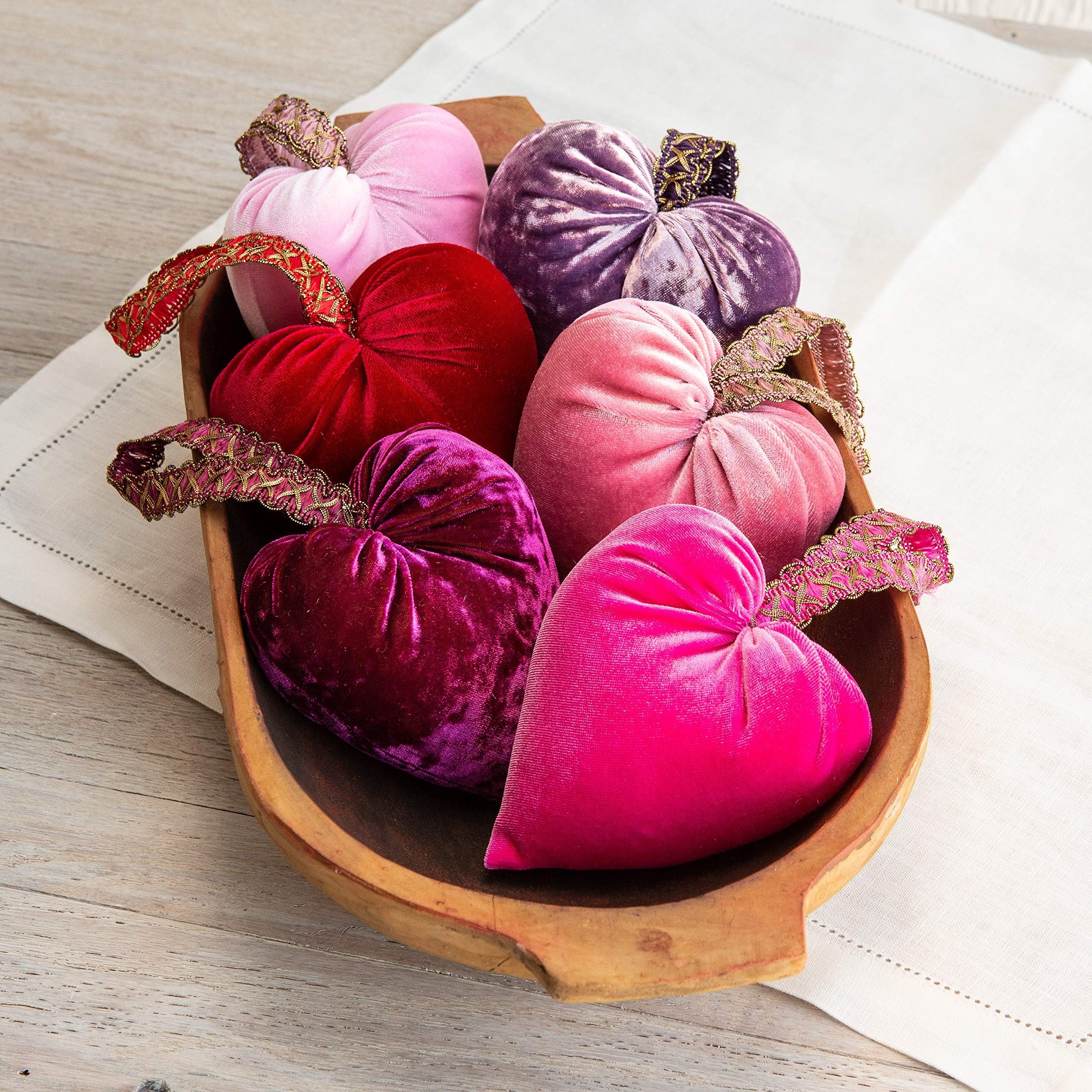 Handmade Velvet Hearts, Mother's Day Gifts, Gift for Her, Gift for Mom, Wedding Shower Decor, Gift Package Accent, Wall Hanger (Available in 12 colors)