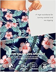 G Gradual Women's 7" Long Swim Board Shorts High