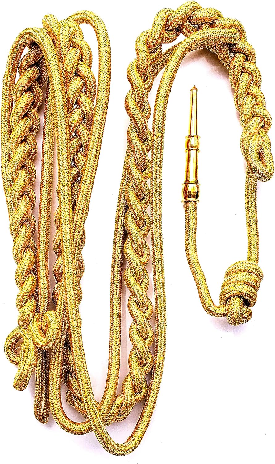 US ARMY MILITARY Double Strand Shoulder GOLD Cord with Gold