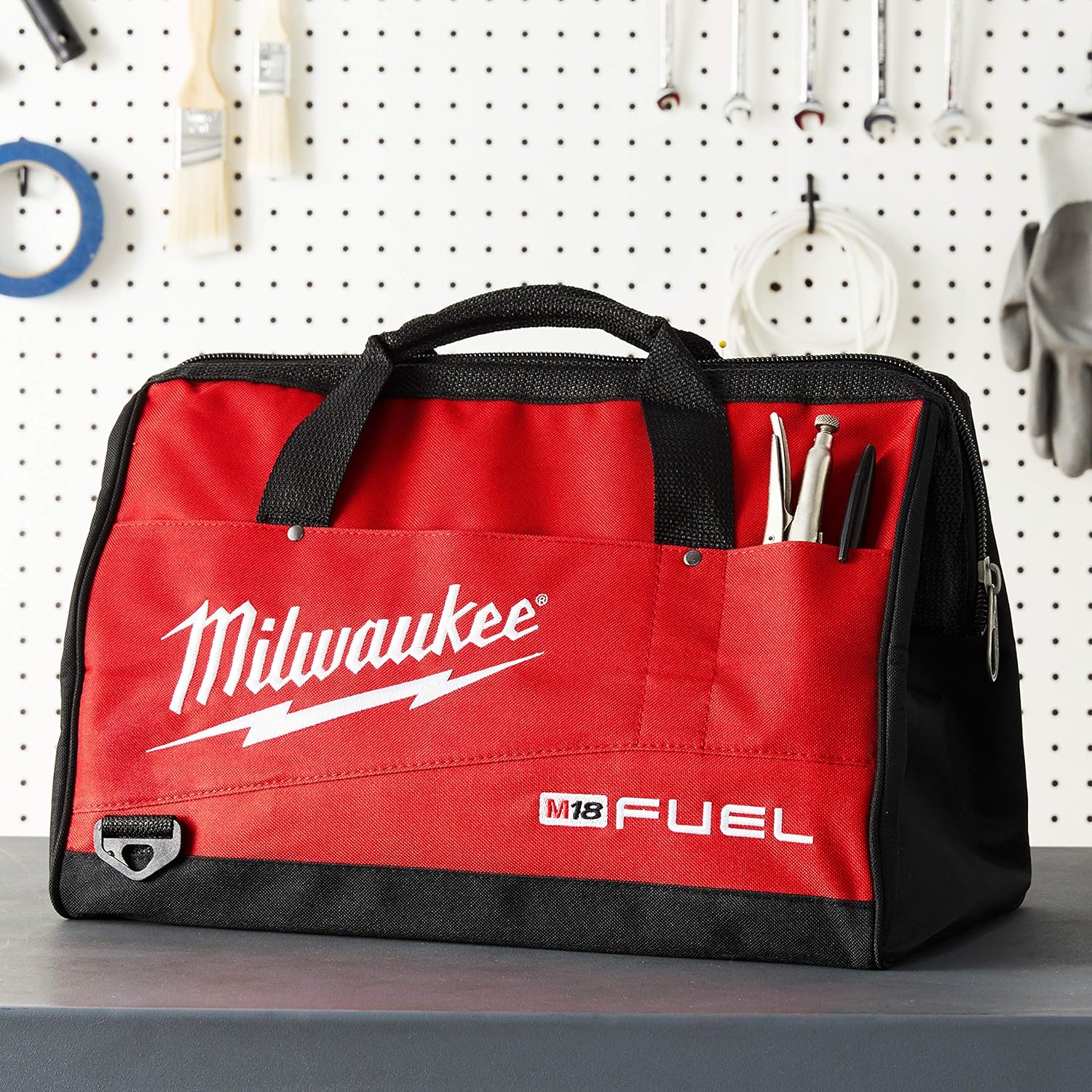 Milwaukee Bag 23x12x12nch Heavy Duty Canvas Tool Bag 6 Pocket (Basic) - - 