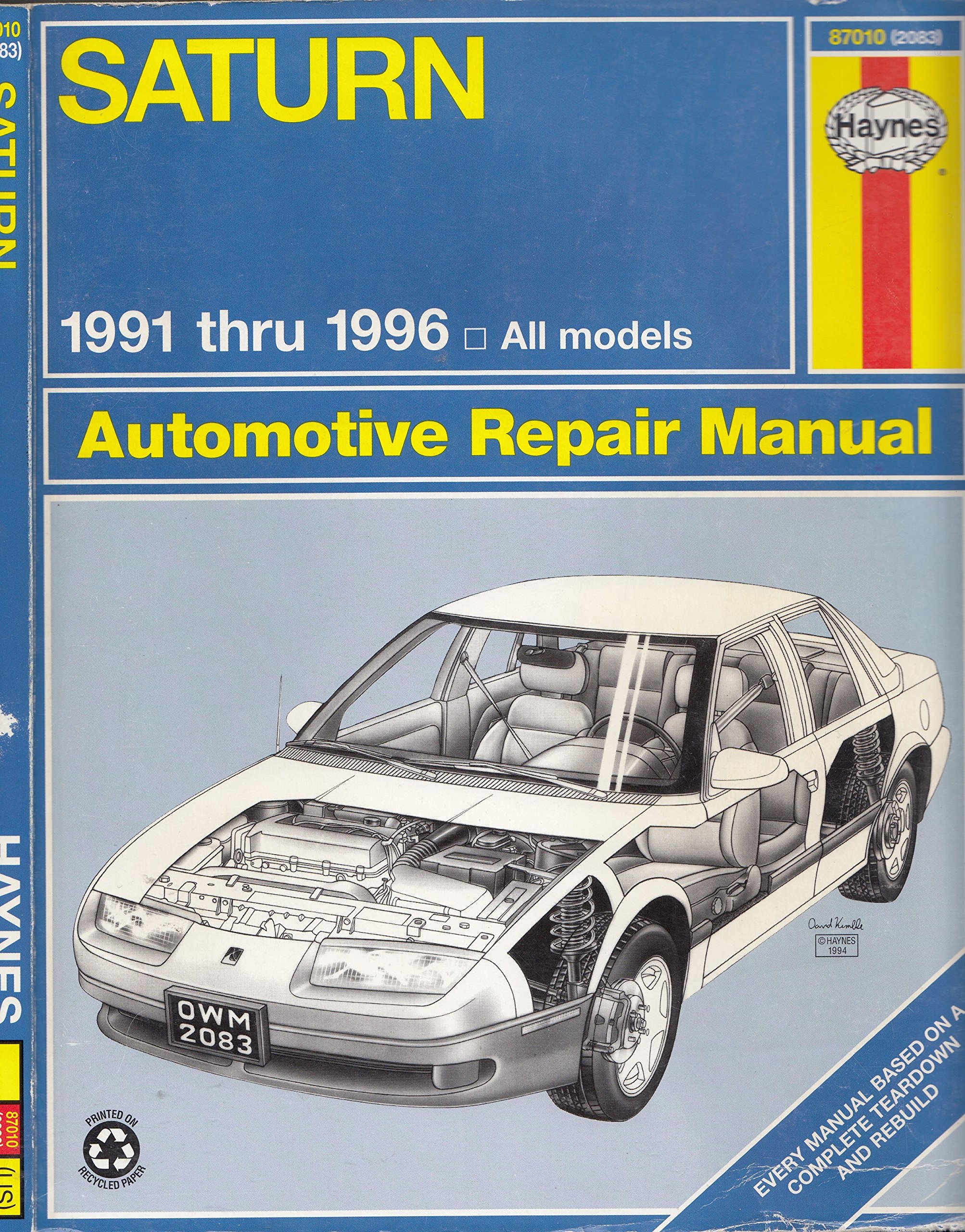 Saturn All Models: 1991-1996 (Haynes automotive repair manual series)  Paperback – May, 1998