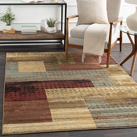 Amazon Com Osborne Multi Colored Modern Area Rug 10 X 13 Furniture Decor