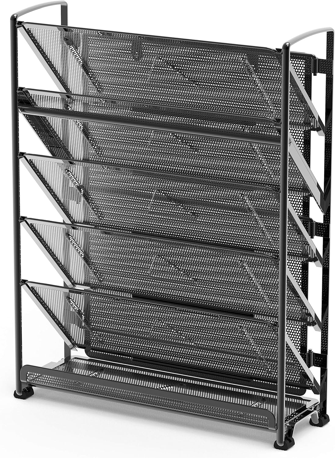 SimpleHouseware 6 Tier Wall Mount Document Letter Tray Organizer, Black : Office Products