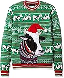 Blizzard Bay Men's Cow Ugly Christmas Sweater, Large