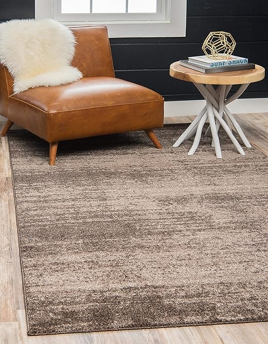 Amazon Com Unique Loom Del Mar Collection Contemporary Transitional Brown Area Rug 8 0 X 11 4 Furniture Decor