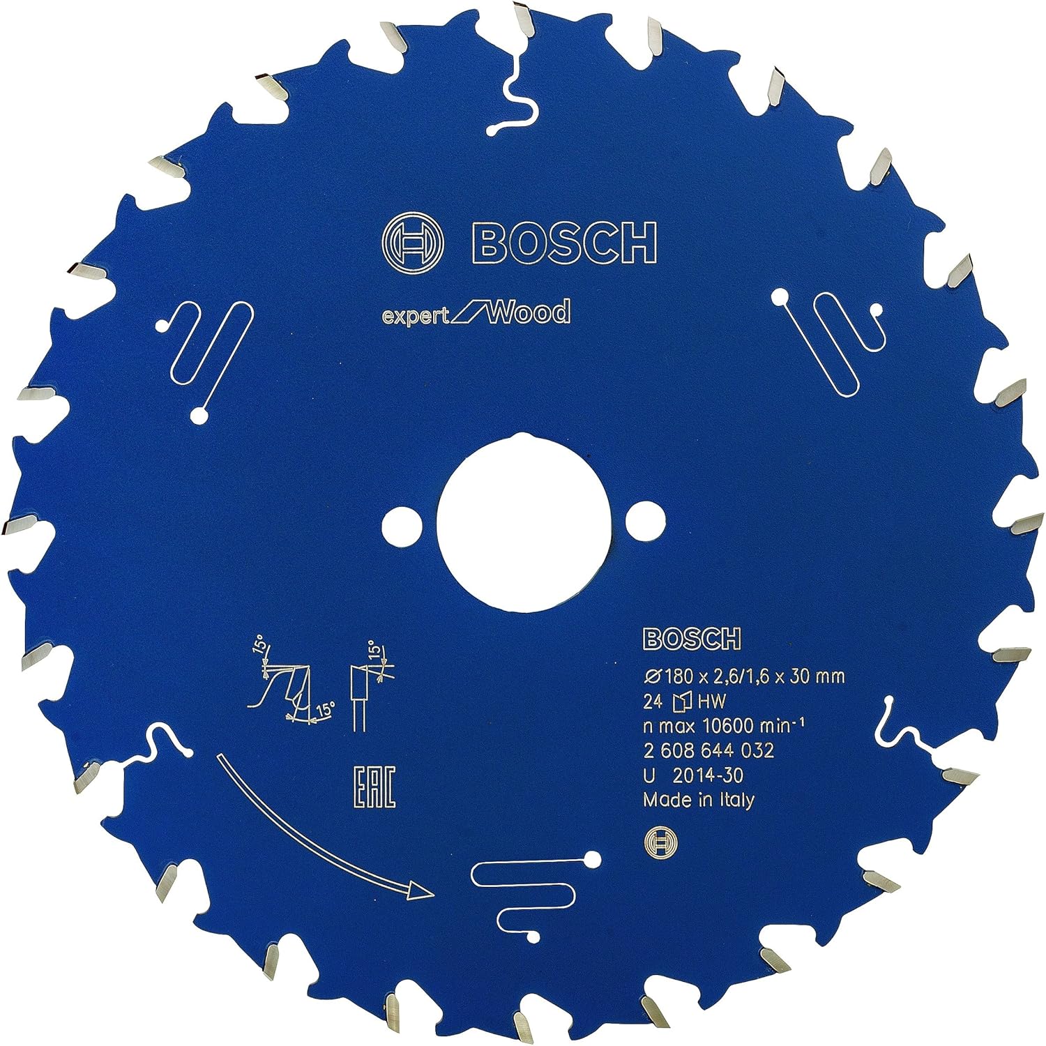 Bosch 1x EXPERT Wood Corded Circular Saw Blade for Handheld Circular Saw (for Softwood Hardwood, diameter mm