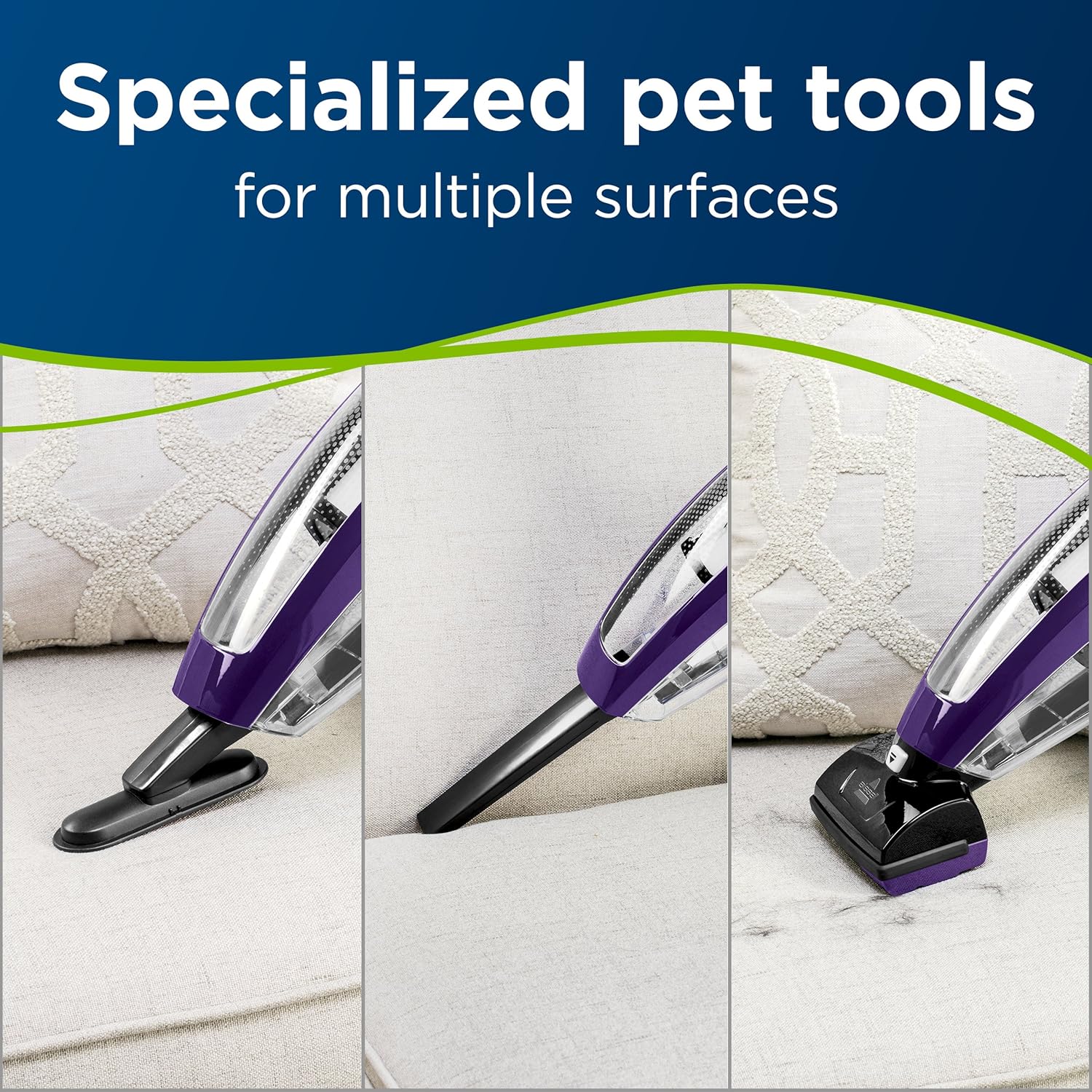BISSELL Pet Hair Eraser Lithium Ion Cordless Hand Vacuum, Purple -