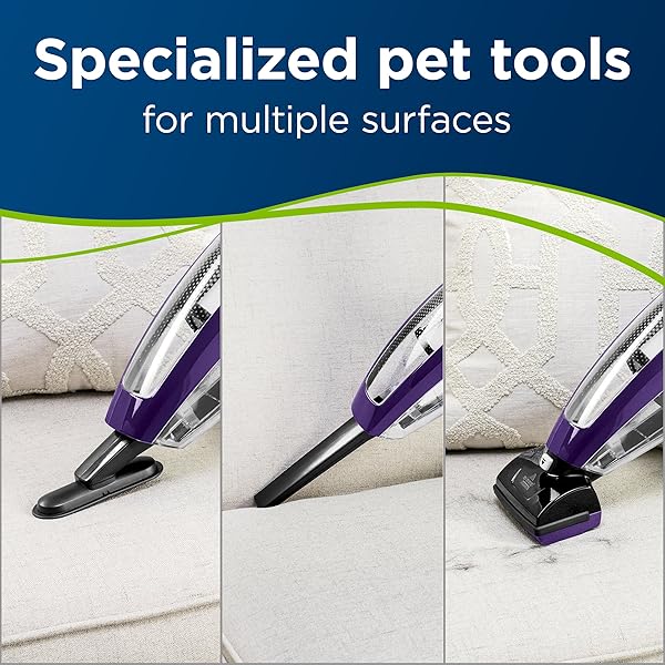 BISSELL PET HAIR ERASER LITHIUM ION CORDLESS HAND VACUUM, PURPLE