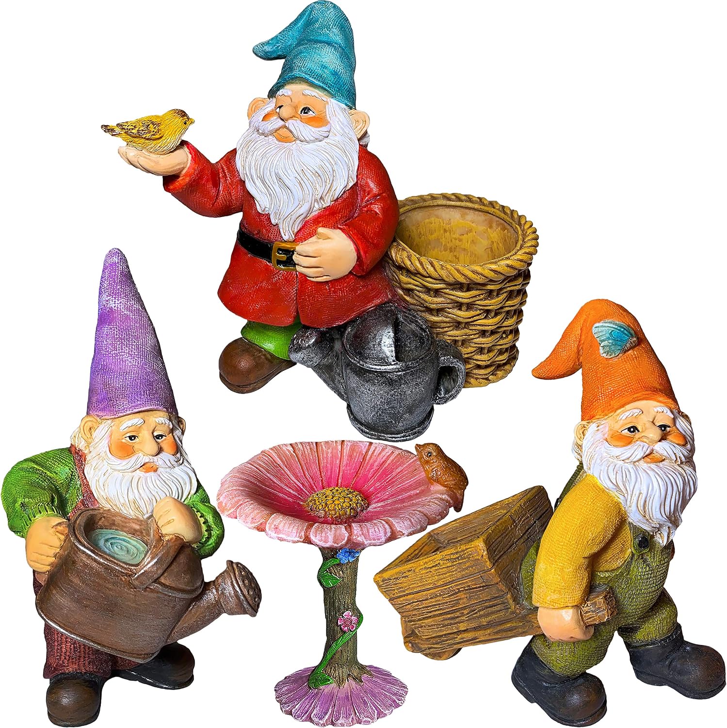 Mood Lab Miniature Gardening Gnomes Set of 4 pcs 3137 Height Gnome