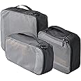 ALPAKA Packing Cube Collection - Small, Medium, and Large Packing Cubes for Travel - Black Weatherproof Fabric Protects Clothes, Shoes, and Gear