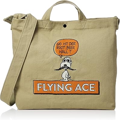 Amazon ルートート Snoopy スヌーピー キャンバス ショルダー 刺繍 トートバッグ トール 2waypeanuts フライングエース Rootote ルートート 斜めかけバッグ