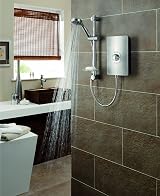 Triton Showers Collection 2 8.5kW Electric Shower Brushed Steel with Head Hose view 3