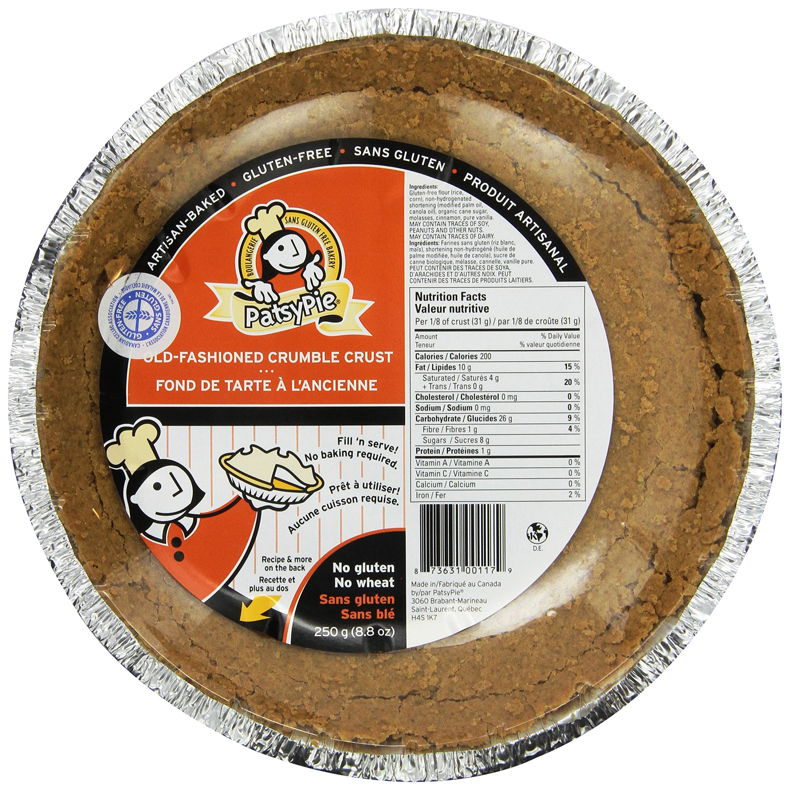 MiDel Gluten Free Pie Crust, Graham Style, 7.1 Ounce